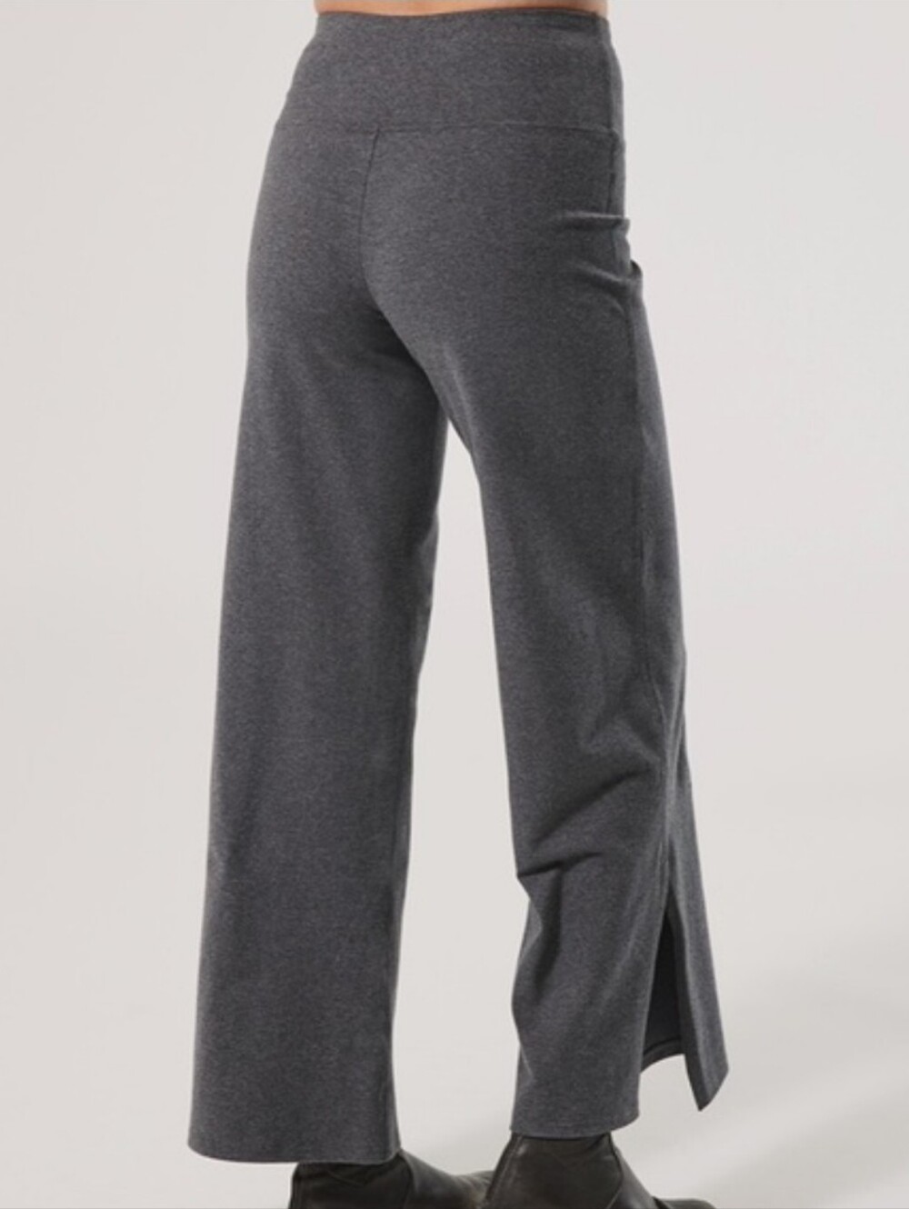 PACT Organic Cotton Airplane Wide Leg Pant in Charcoal Heather - Picture 2 of 11